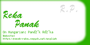 reka panak business card